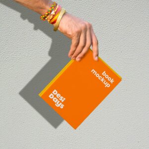 Hand holding a book