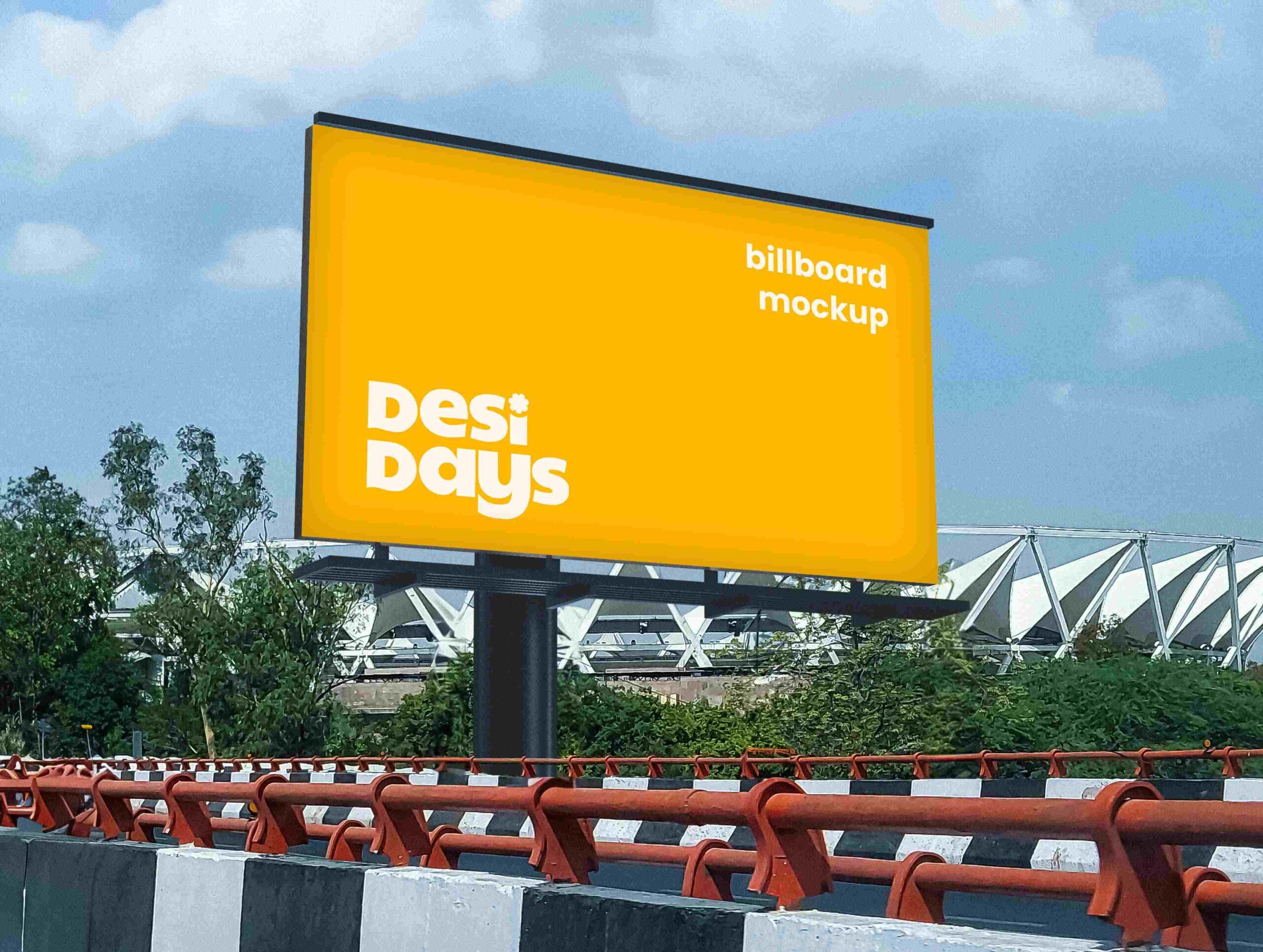 indian mockup of billboard in front of jawaharlal nehru stadium JLN stadium indian mockup of billboard in front of jawaharlal nehru stadium JLN stadium
