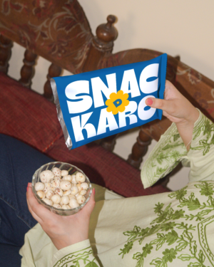 Pouring Makhana in a bowl